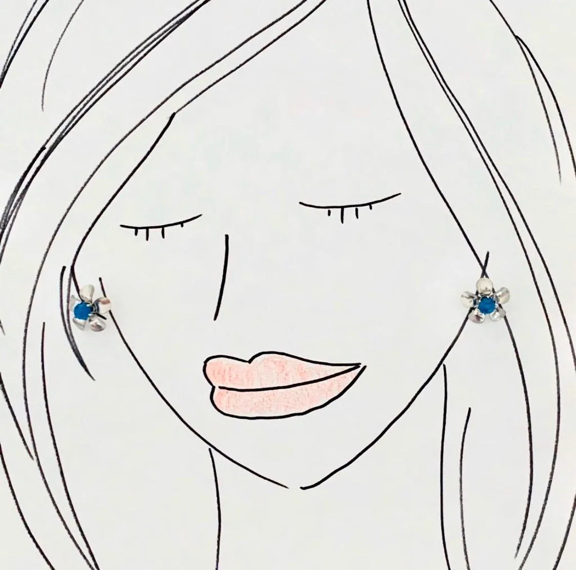 Sunstone Floral Stud Earrings