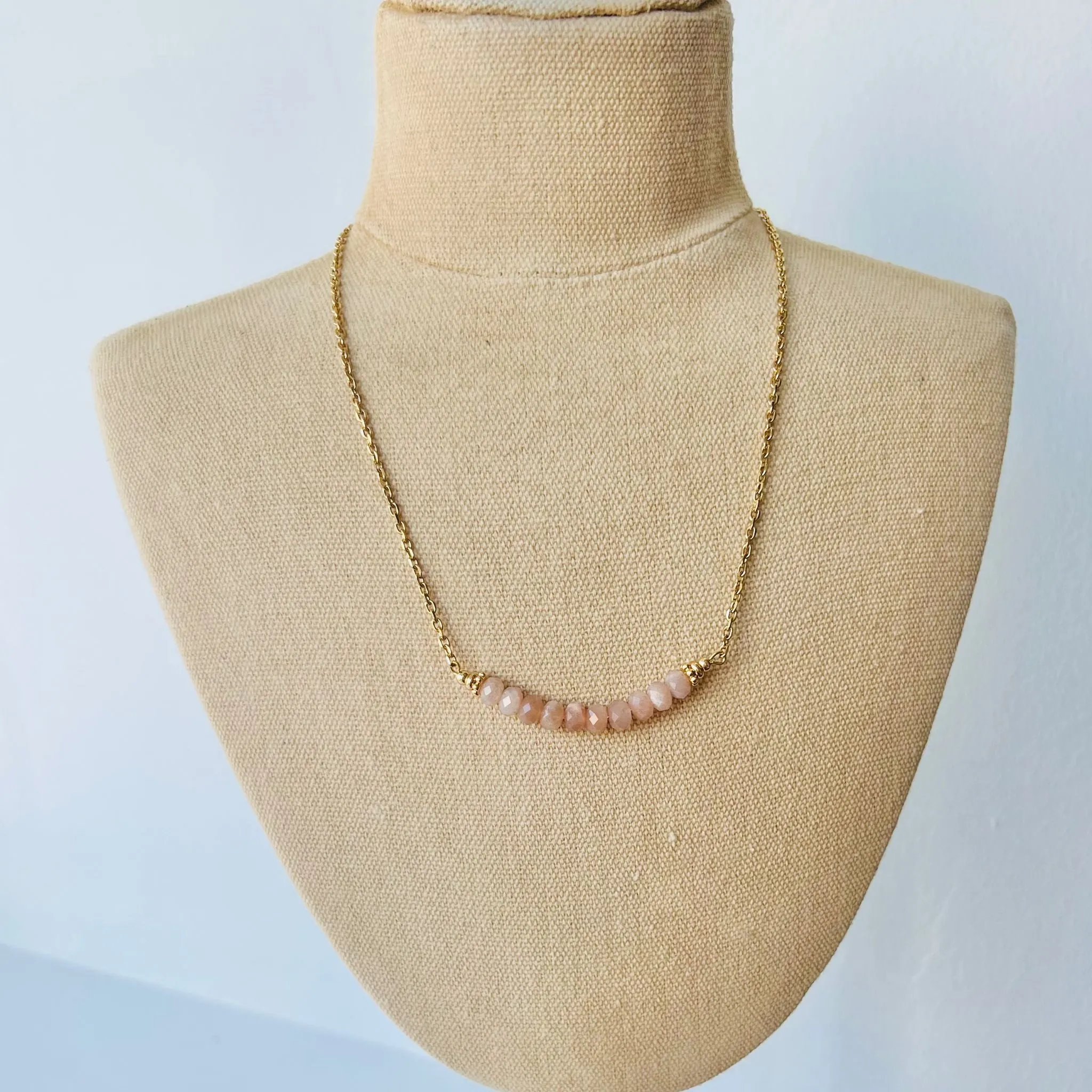 Sunstone Moon Necklace
