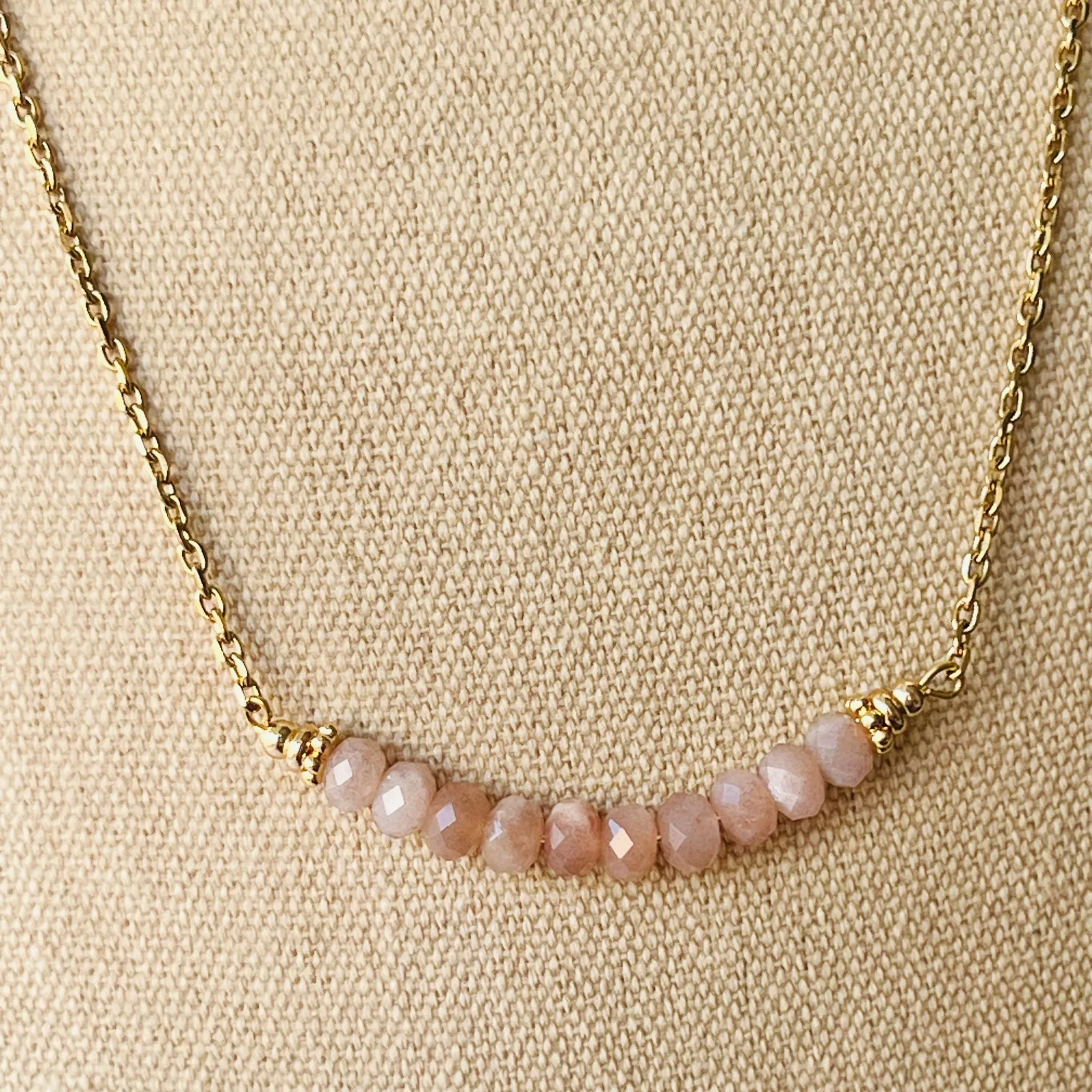 Sunstone Moon Necklace