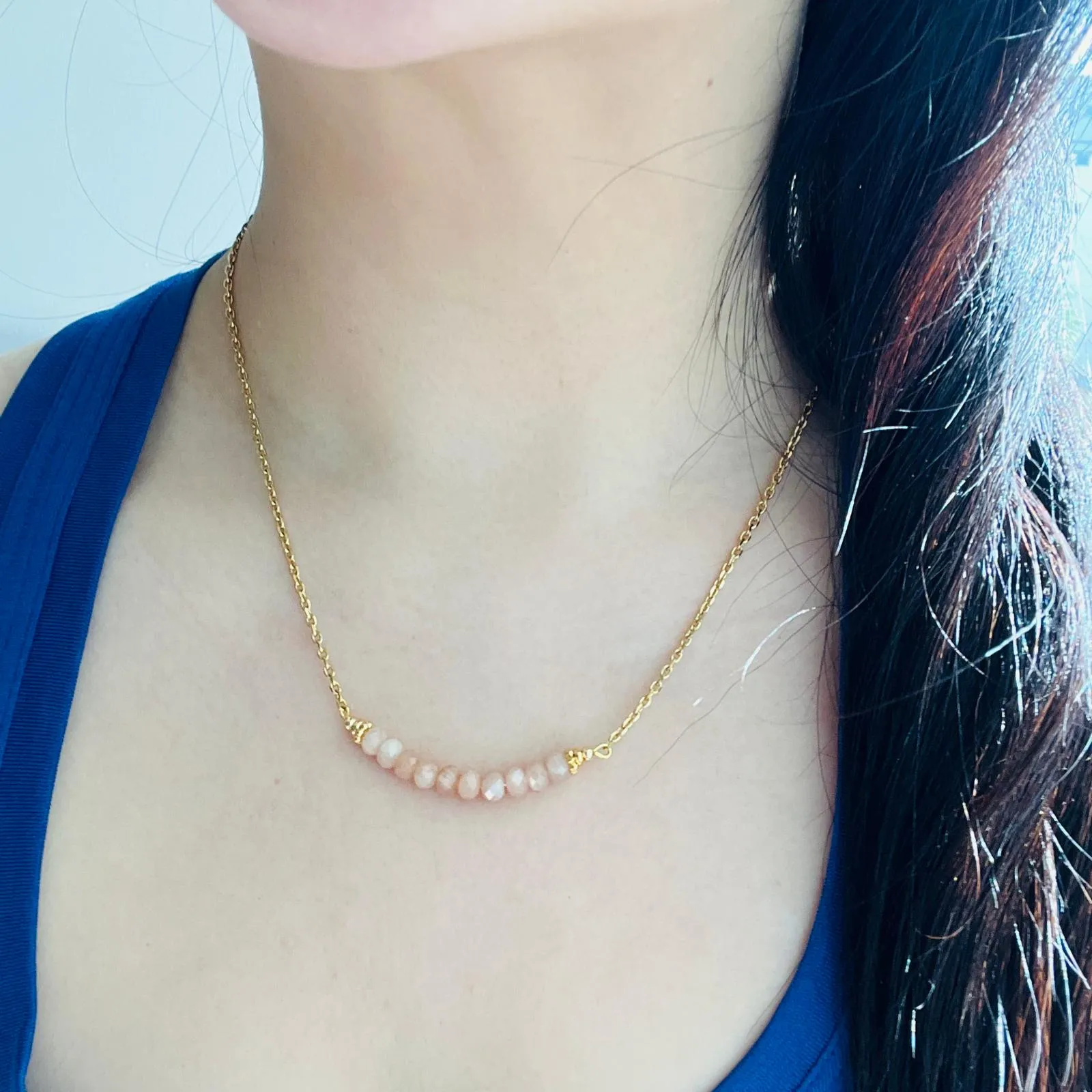 Sunstone Moon Necklace