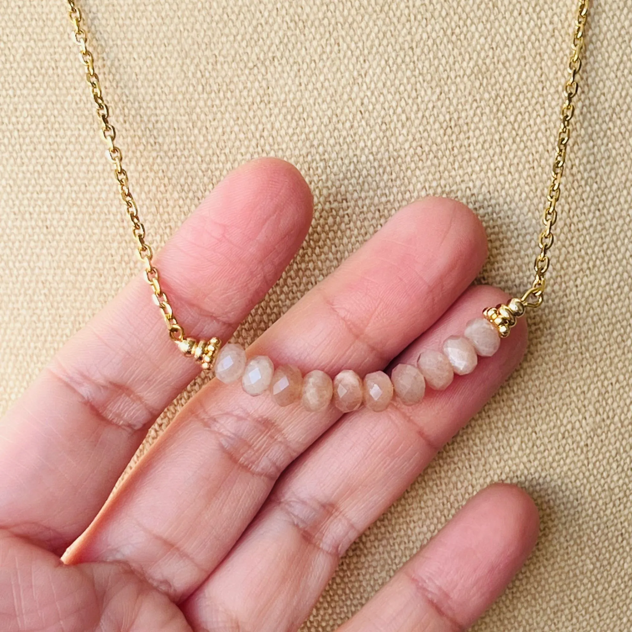 Sunstone Moon Necklace