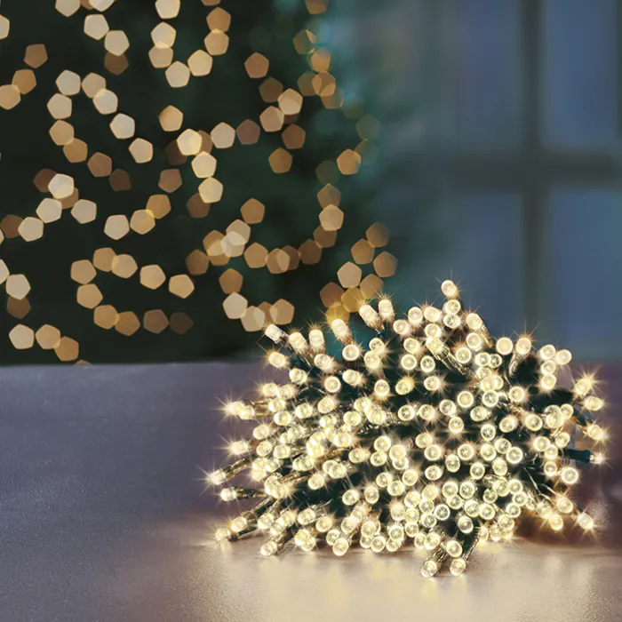 Supabrights 100 LED Christmas Tree Lights With Timer - 6m - Warm White