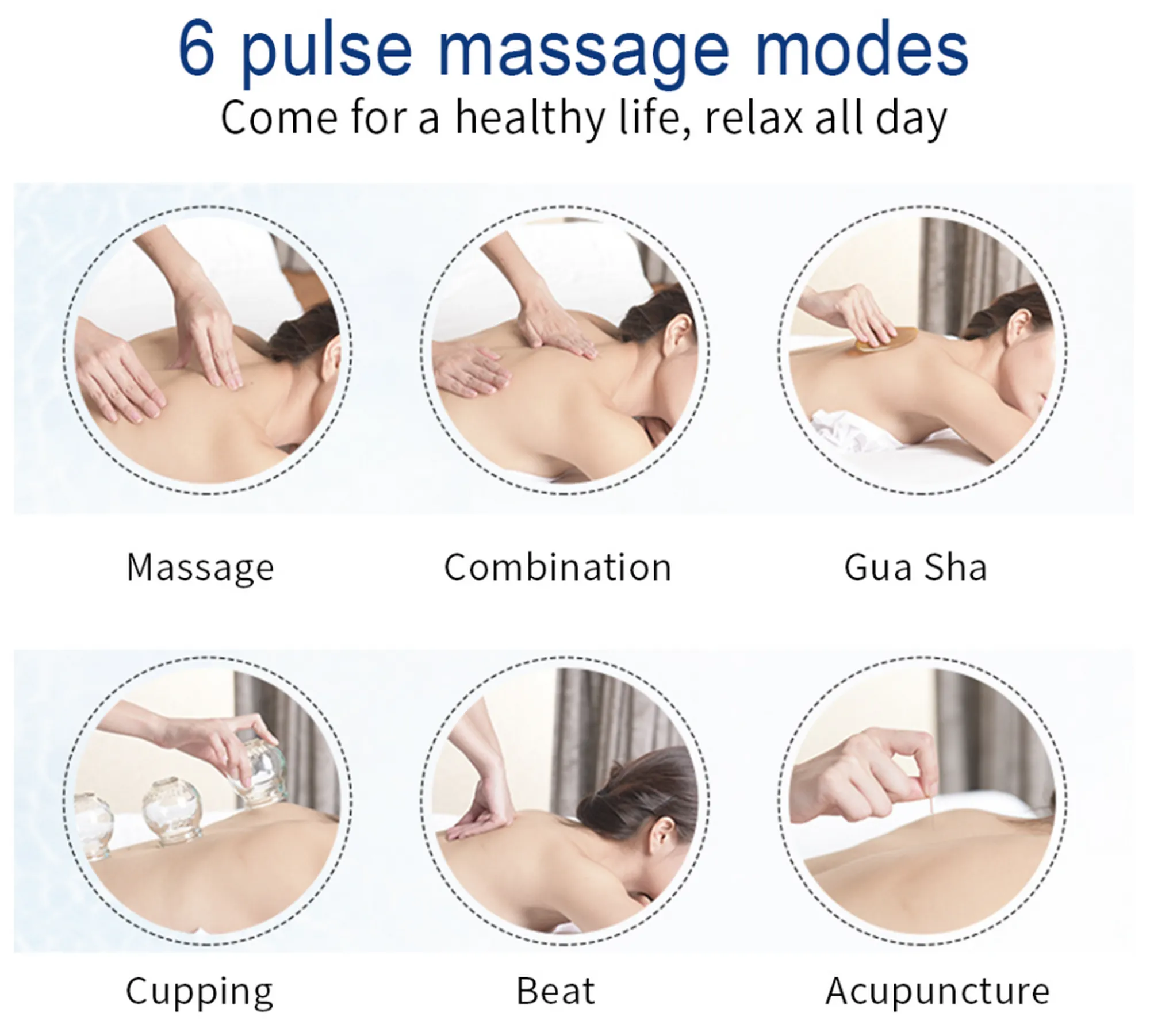 TENS EMS Pain Relief Electro Muscle Stimulator Therapy Pulse Massager 6 Mode