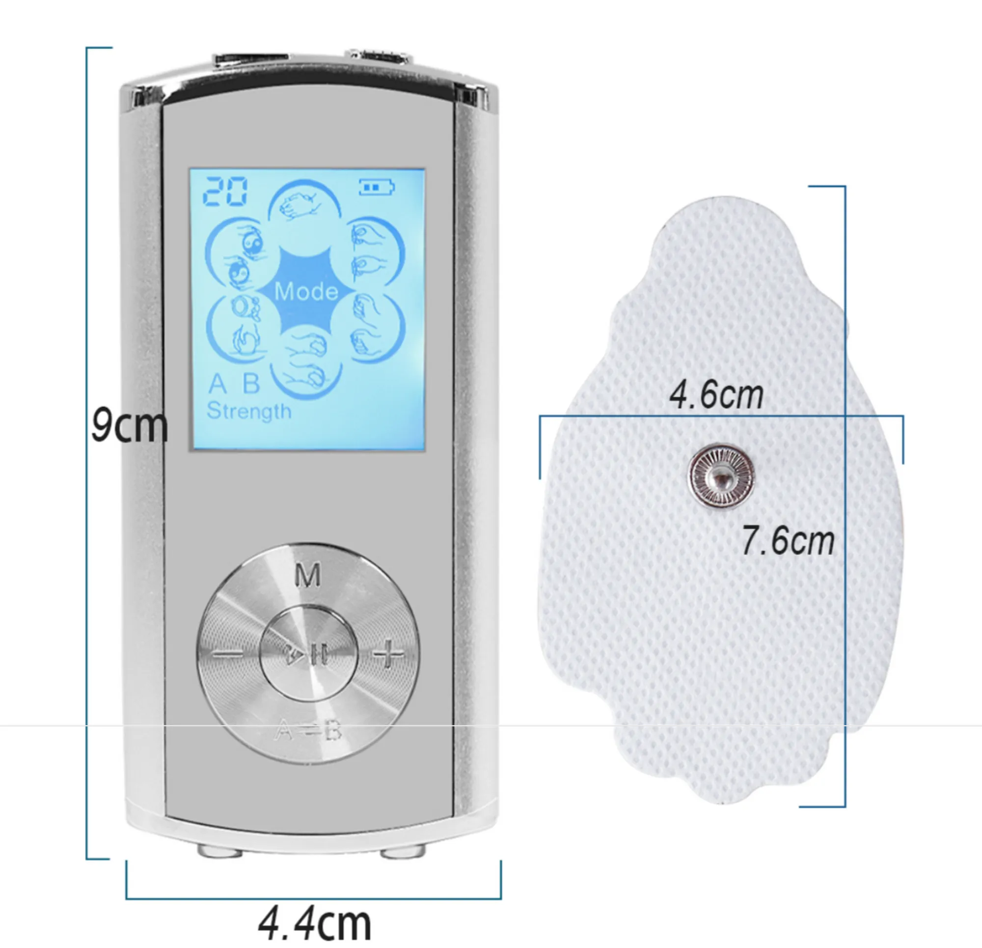 TENS EMS Pain Relief Electro Muscle Stimulator Therapy Pulse Massager 6 Mode