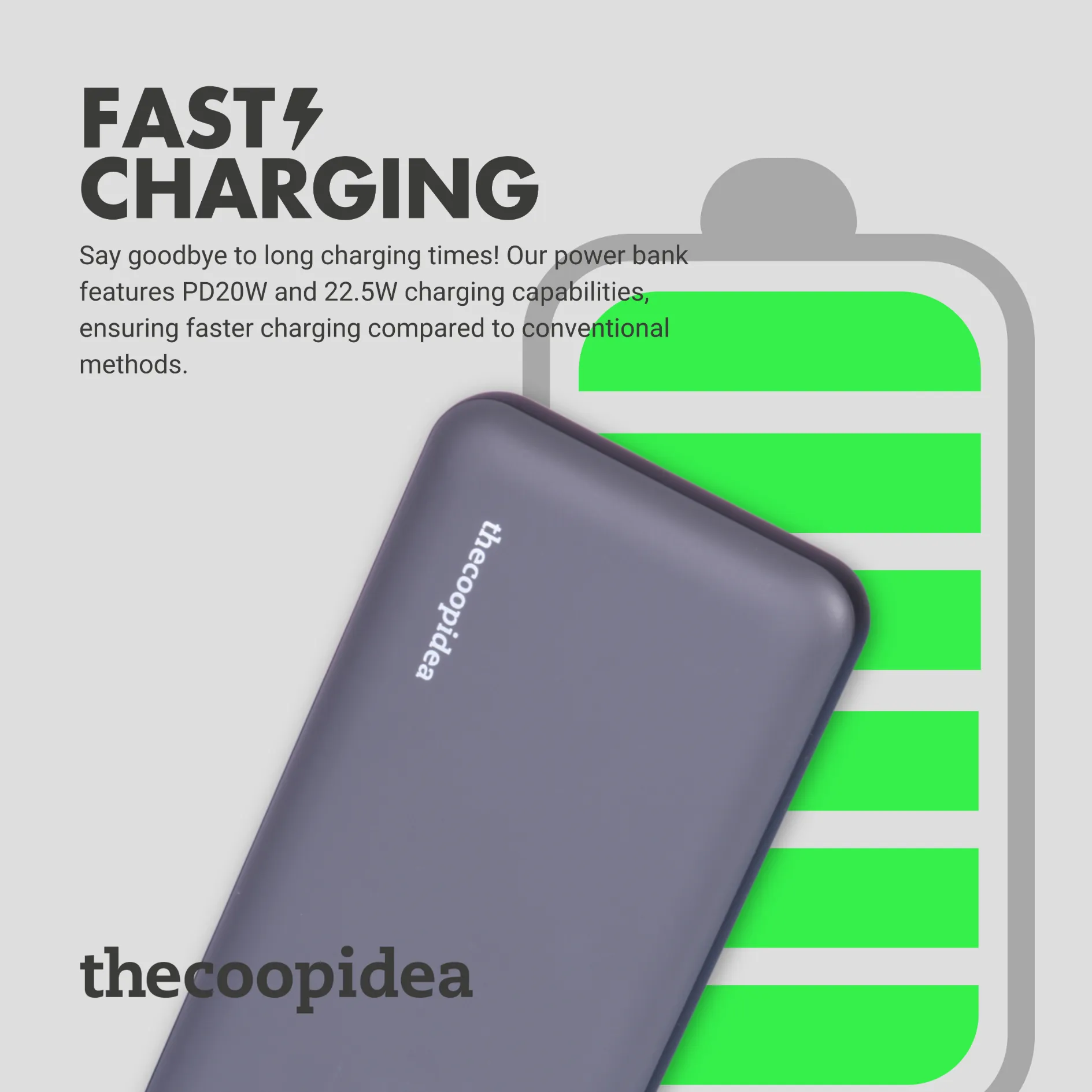 Thecoopidea Gummy Pro2 10000mAh 22.5W PD QC Powerbank