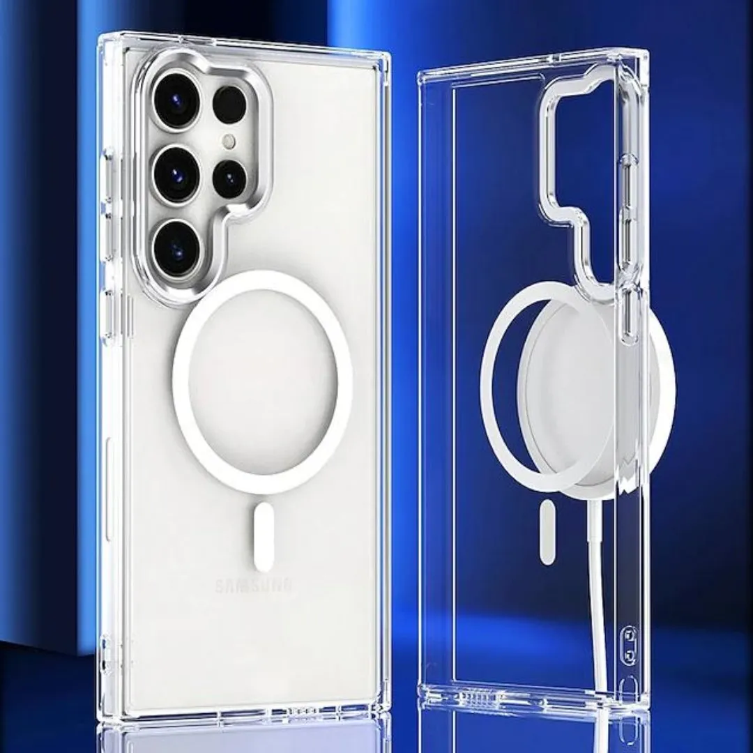 Transparent Samsung Galaxy S24 Ultra Case, Support Wireless Charging