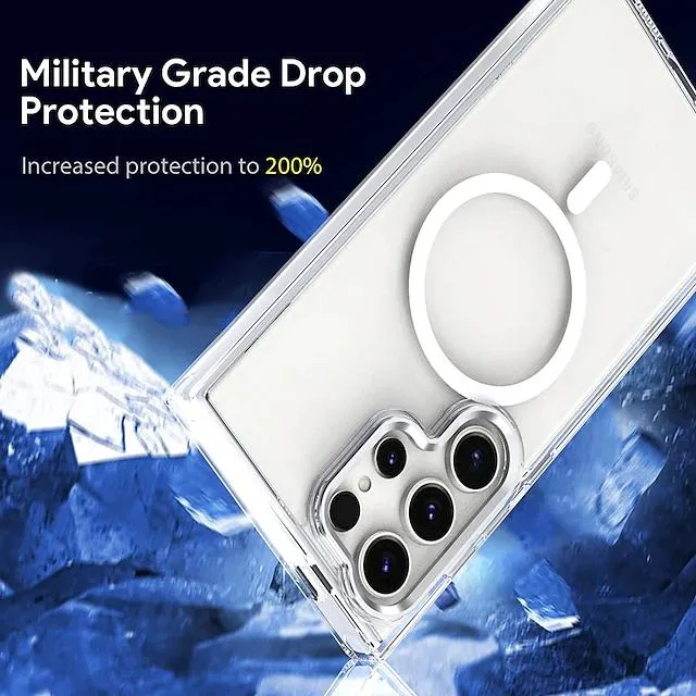 Transparent Samsung Galaxy S24 Ultra Case, Support Wireless Charging