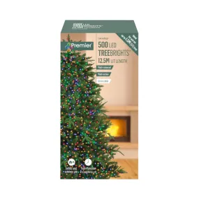Treebright 500 LED Christmas Tree Lights With Timer - 12.5m - Multicolour
