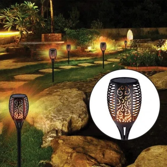 [Type 1] Solar Lamp Flickering Flame Light for Home and Outdoor