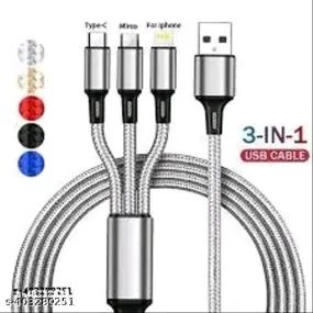 Universal 1M Multicolor IOS Cable - High-Speed 100 Mbps
