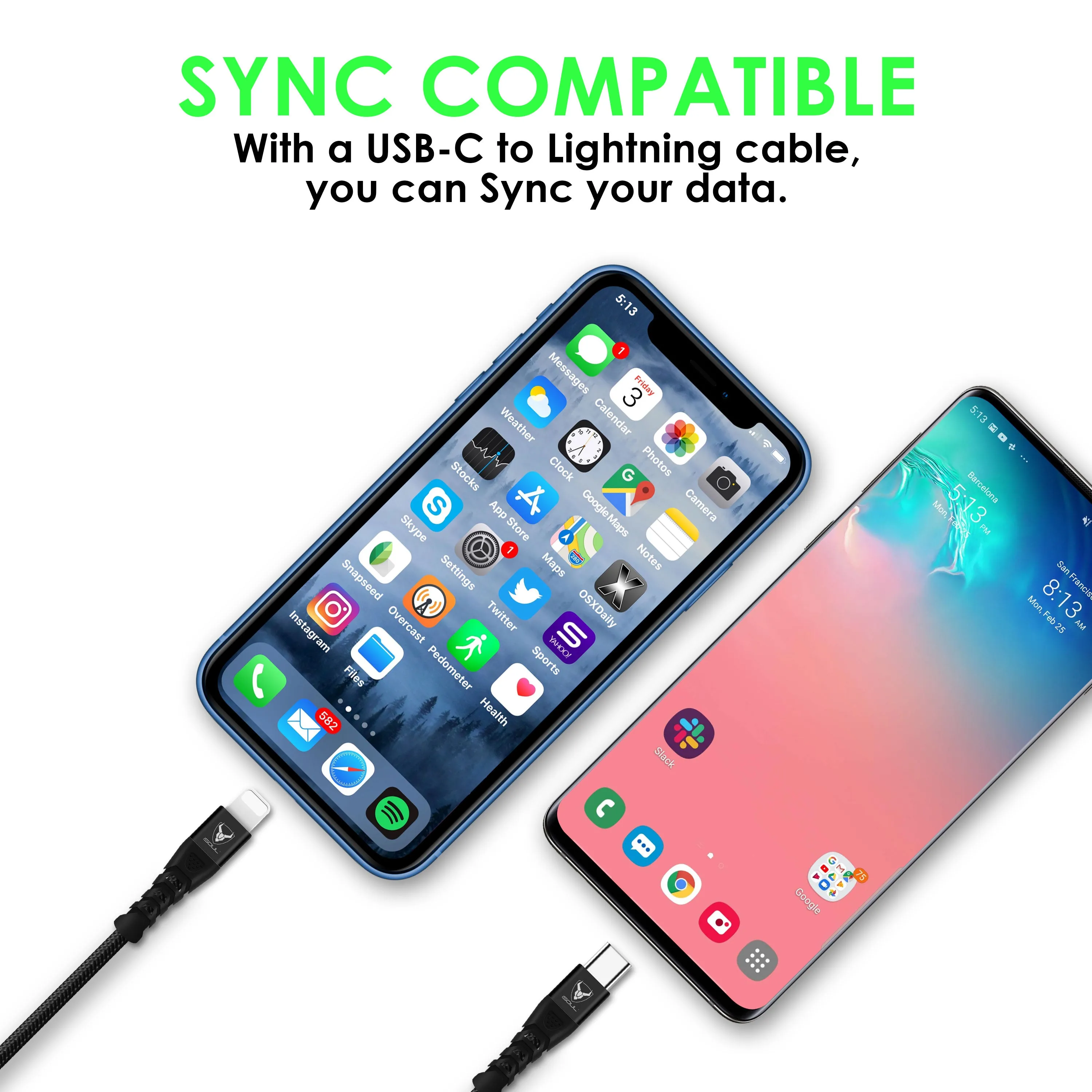 USB-C to Lightning Cable iPhone Charger Cable Supports PD