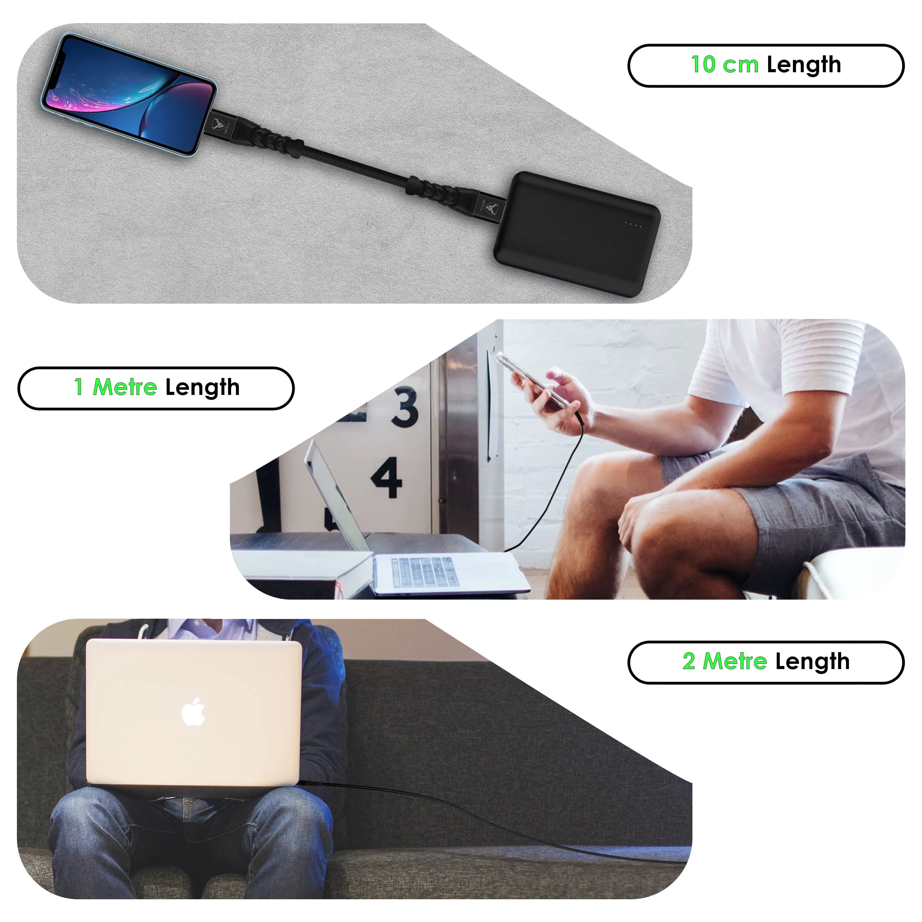 USB-C to Lightning Cable iPhone Charger Cable Supports PD