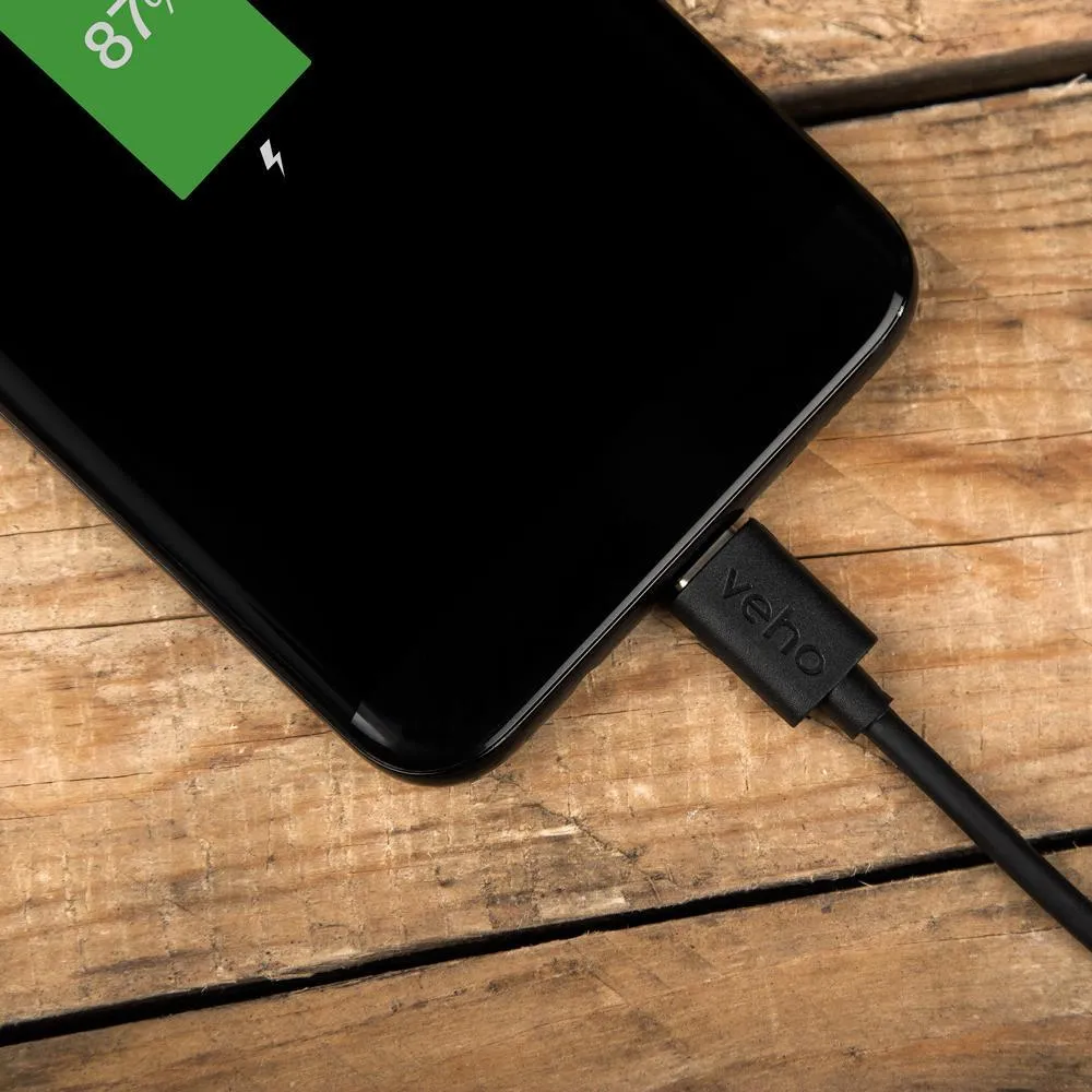 Veho Pebble USB-A to USB-C™ Universal Charge and Sync 1m/3.3ft Cable