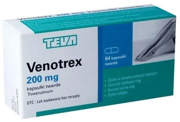 VENOTREX 0.2 x 64 capsules varicose veins and hemorrhoids