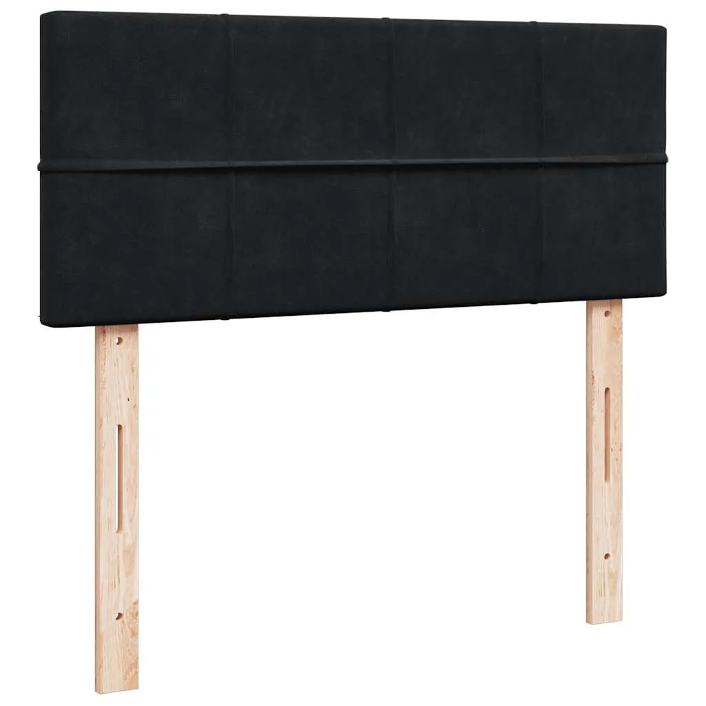 vidaXL Ottoman Bed with Mattress & LEDs Black 120x200cm Velvet