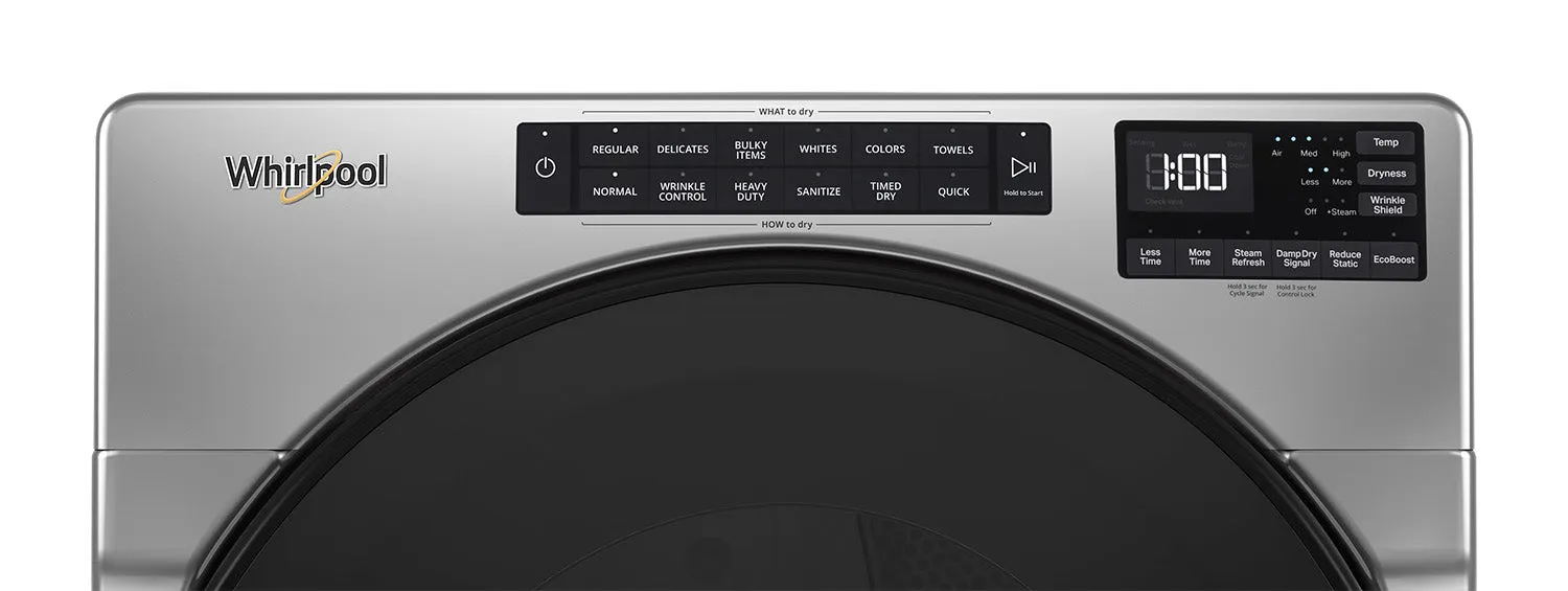 Whirlpool Chrome Shadow Front-Load Washer (5.8 cu. ft.) & Electric Dryer (7.4 cu. ft.) - WFW6605MC/YWED6605MC